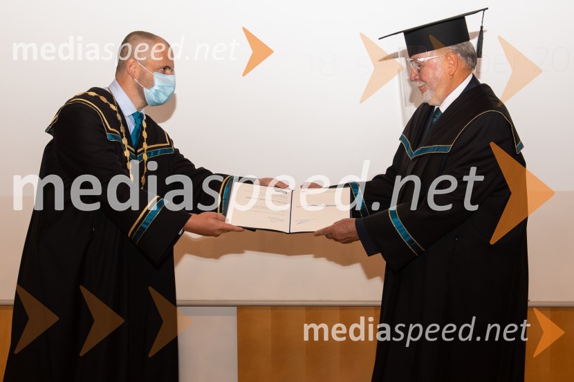 prof. dr. Miralem  Hadžiselimović, Prorektor za infrastrukturo Univerze v Mariboru; prof. dr. Wolfgang Jelinek, Univerza v GradcuDan univerze v Mariboru 2020