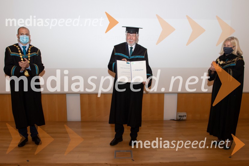 prof. dr. Miralem  Hadžiselimović, Prorektor za infrastrukturo Univerze v Mariboru; prof. dr. Wolfgang Jelinek, Univerza v Gradcu;  ... Dan univerze v Mariboru 2020