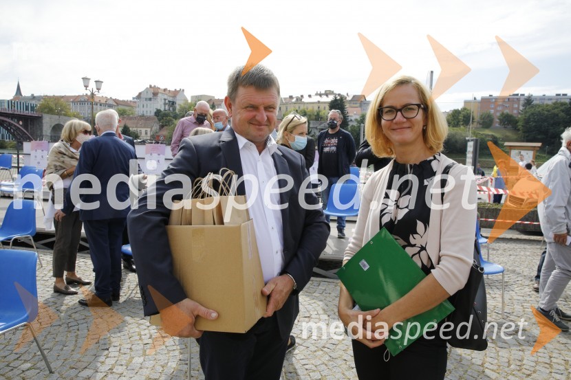  Milan Jarc, vino in turistična kmetija Jarc;  Simona Hauptman, Kmetijsko gozdarski zavod Maribor, vodja kmetijske svetovalne službe, specialistka za vinogradništvoSvečana trgatev stare trte 2020
