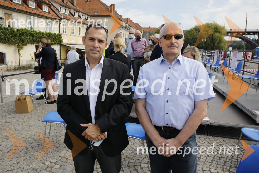 mag. Dejan Kaloh, soustanovitelj portala Politikis, poslanec SDS;  ... Svečana trgatev stare trte 2020