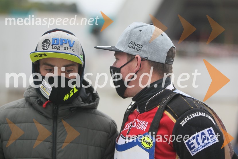  Matic Ivačič, speedwayist (AMD Krško);  Jernej Hriberšek,  speedwayist (AMD Krško)Speedway: Matic Ivačič državni prvak 2020