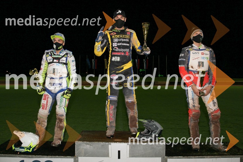  Matic Ivačič, speedwayist (AMD Krško);  Michele  Paco Castagna, speedwajist (Italija);  Nick Škorja, speedwayist (AMTK Ljubljana)Speedway: Matic Ivačič državni prvak 2020