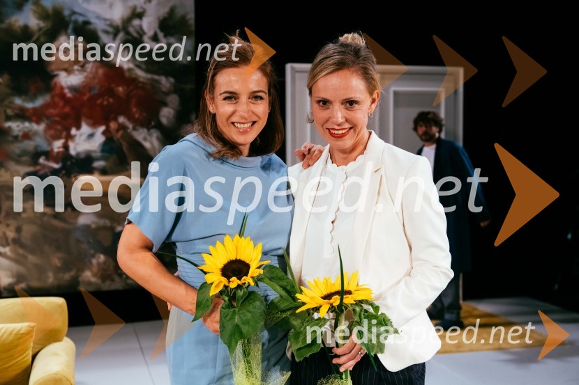  Barbara Medvešček, igralka;  Manca  Ogorevc, igralkaLaž, premiera komedije v SLG Celje