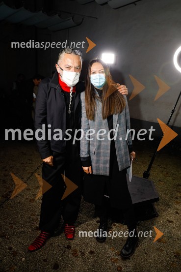  Milan Gačanovič - Gacho, kreativni direktor;  Dušica Županjac, modna oblikovalkaNatasa Hrupic, Draž in Prik modna revija, Ljubljana Fashion Week 2020