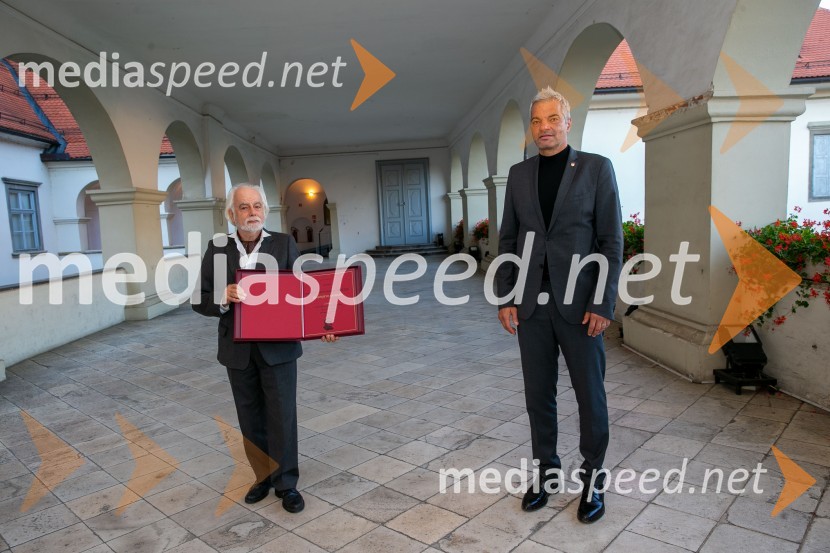  Miran Mišo Hochschtater, fotograf;  Aleksander Saša Arsenovič, župan, Mestna občina MariborSprejem Glazerjevih nagrajencev