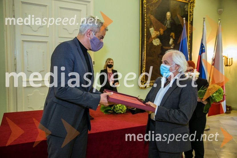  Aleksander Saša Arsenovič, župan, Mestna občina Maribor;  Miran Mišo Hochschtater, fotografSprejem Glazerjevih nagrajencev