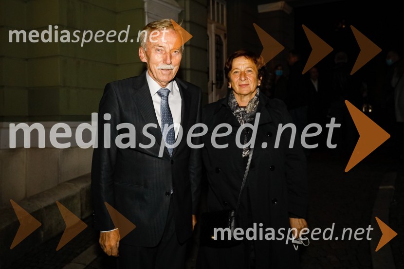 dr. France Arhar, prvi guverner Banke Slovenije;  Andreja ArharMoj mož, premiera predstave