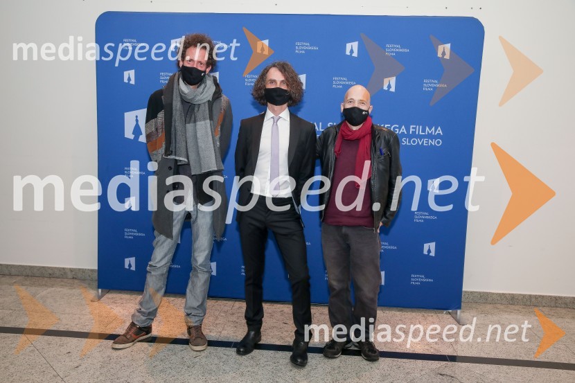  Toni Cahunek, igralec, novinar;  Jure Longyka, moderator;  ... Podelitev nagrad vesna, Festival slovenskega filma