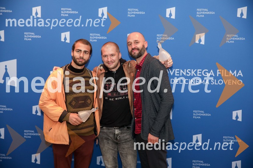  Val Sevnik;  Rok Biček, režiser;  Luka PočivalšekPodelitev nagrad vesna, Festival slovenskega filma