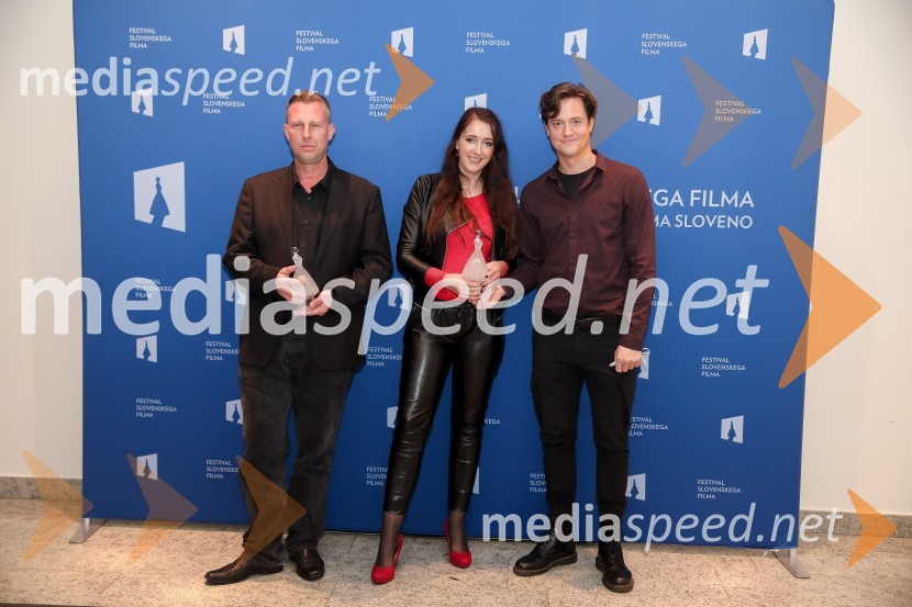  Dejan Babošek, režiser;  Darja Krhin, igralka;  Domen Valič, igralecPodelitev nagrad vesna, Festival slovenskega filma
