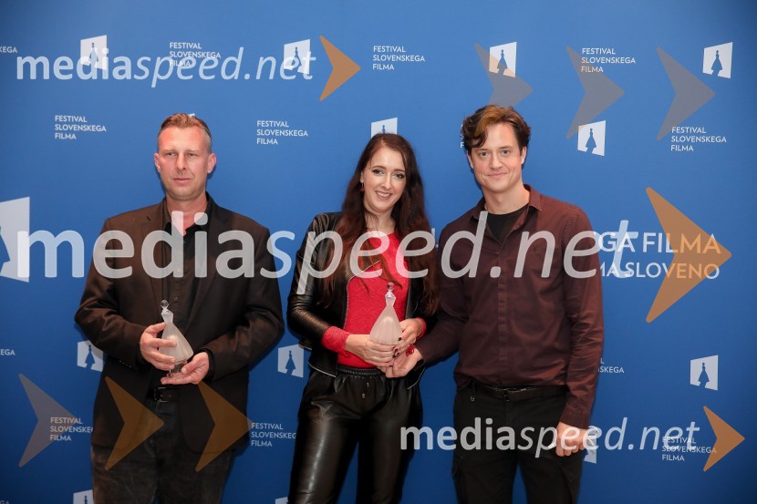  Dejan Babošek, režiser;  Darja Krhin, igralka;  Domen Valič, igralecPodelitev nagrad vesna, Festival slovenskega filma