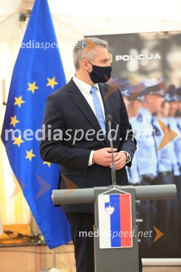  Karl Nehammer, minister za notranje zadeve AvstrijePolicijski droni - skupna vaja slovenske in avstrijske policije