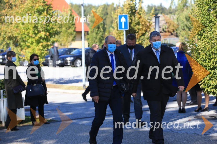  Janez Janša, predsednik vlade RS;  Anton Leskovar, župan občne KidričevoOdprtje začetka izgradnje daljnovoda Cirkovce - Pince