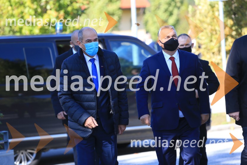  Janez Janša, predsednik vlade RS;  Viktor Orbán, predsednik madžarske vladeOdprtje začetka izgradnje daljnovoda Cirkovce - Pince