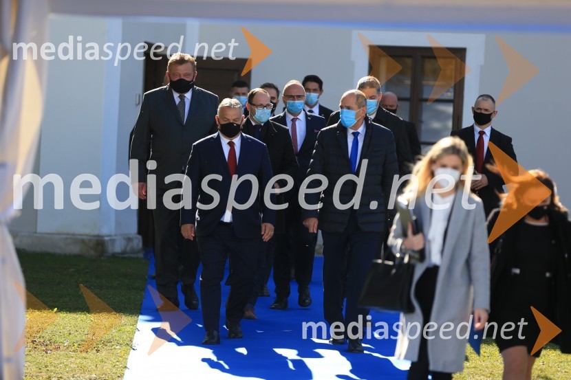  Viktor Orbán, predsednik madžarske vlade;  Janez Janša, predsednik vlade RSOdprtje začetka izgradnje daljnovoda Cirkovce - Pince