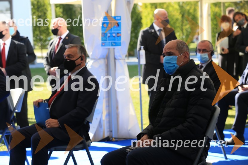  Viktor Orbán, predsednik madžarske vlade;  Janez Janša, predsednik vlade RSOdprtje začetka izgradnje daljnovoda Cirkovce - Pince