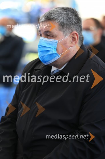  Anton Leskovar, župan občne KidričevoOdprtje začetka izgradnje daljnovoda Cirkovce - Pince