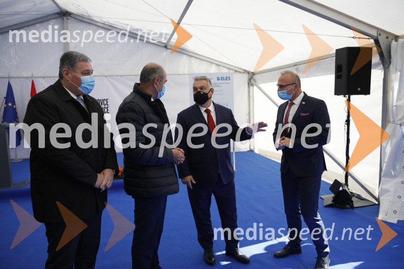  Anton Leskovar, župan občne Kidričevo;  Janez Janša, predsednik vlade RS;  Viktor Orbán, predsednik madžarske vlade;  Gordan Grlić Radman, zunanji minister Vlade Republike HrvaškeOdprtje začetka izgradnje daljnovoda Cirkovce - Pince