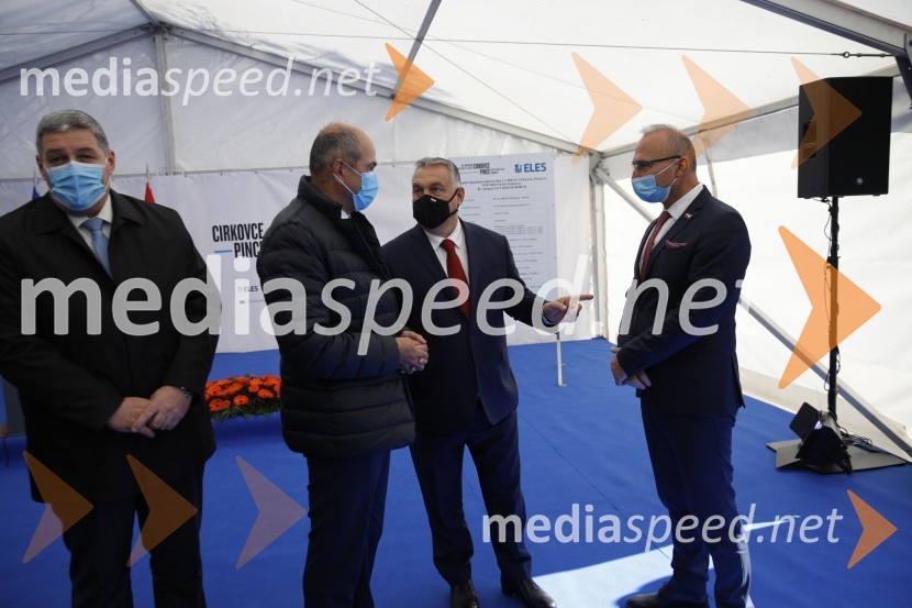  Anton Leskovar, župan občne Kidričevo;  Janez Janša, predsednik vlade RS;  Viktor Orbán, predsednik madžarske vlade;  Gordan Grlić Radman, zunanji minister Vlade Republike HrvaškeOdprtje začetka izgradnje daljnovoda Cirkovce - Pince