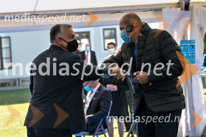  Viktor Orbán, predsednik madžarske vlade;  Janez Janša, predsednik vlade RSOdprtje začetka izgradnje daljnovoda Cirkovce - Pince