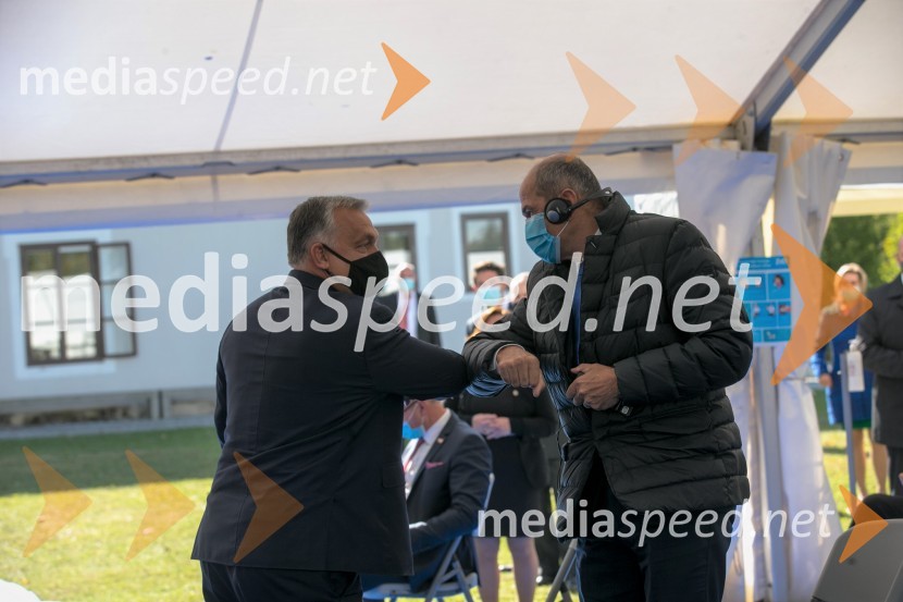  Viktor Orbán, predsednik madžarske vlade;  Janez Janša, predsednik vlade RSOdprtje začetka izgradnje daljnovoda Cirkovce - Pince