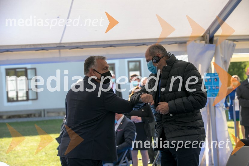  Viktor Orbán, predsednik madžarske vlade;  Janez Janša, predsednik vlade RSOdprtje začetka izgradnje daljnovoda Cirkovce - Pince