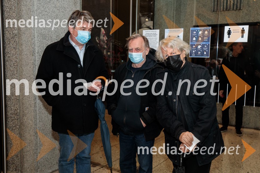  Jožef Škof, mestni svetnik, MOM;  Tone Stojko, fotograf;  Mirsad Begić, kipar in risarTa obraz, premiera drame