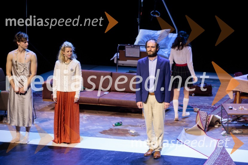  Matej Zemljič, igralec;  Tjaša  Železnik, igralka;  Gregor Gruden, igralecTa obraz, premiera drame