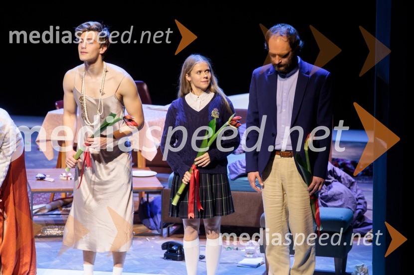  Matej Zemljič, igralec;  Ana Pavlin, igralka;  Gregor Gruden, igralecTa obraz, premiera drame