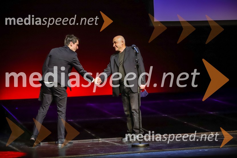  Petja  Labovič, igralec;  Peter Boštjančič, igralecPodelitev Borštnikovega prstana Petru Boštjančiču, 55. Borštnikovo srečanje