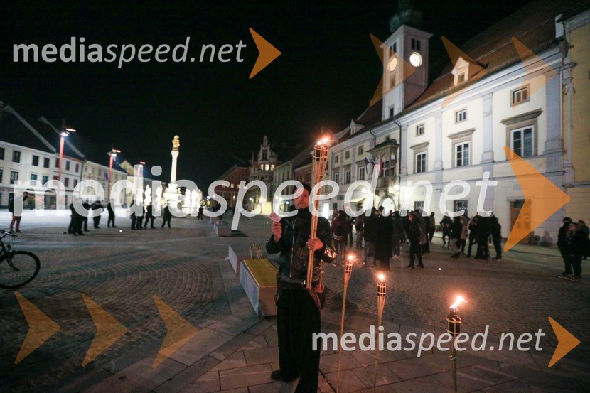 Protesti proti policijski uri v Mariboru
