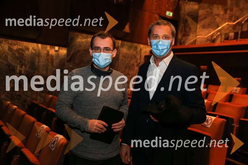  Alan Kavčič, predstavnik za odnose z javnostmi SNG Maribor;  Danilo Rošker, direktor SNG MariborNanine pesmi, backstage snemanja predstave v SNG Maribor