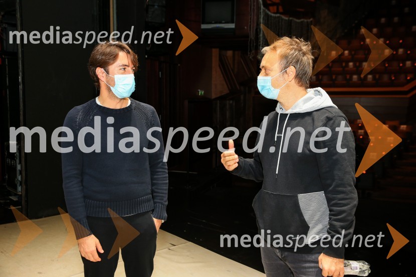  Edward Clug, umetniški direktor, Balet SNG Maribor;  Jani Hace, glasbenikNanine pesmi, backstage snemanja predstave v SNG Maribor