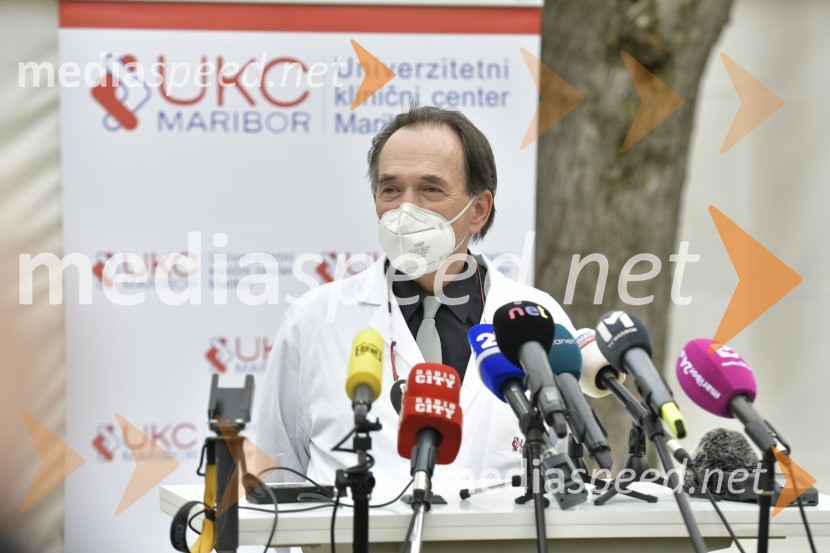 dr.med. Vojko Flis, direktor UKC MariborV Sloveniji pričetek cepljenja proti novemu korona virusu Covid19