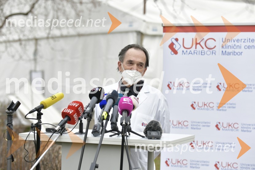 dr.med. Vojko Flis, direktor UKC MariborV Sloveniji pričetek cepljenja proti novemu korona virusu Covid19