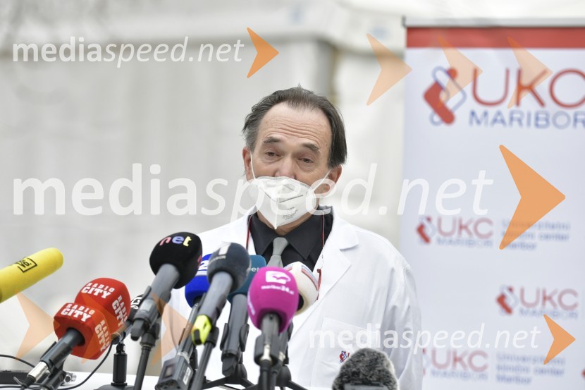 dr.med. Vojko Flis, direktor UKC MariborV Sloveniji pričetek cepljenja proti novemu korona virusu Covid19