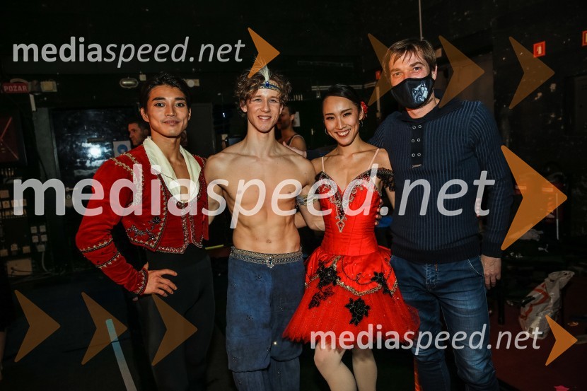 Yuya Omaki, baletni solist;  Jan Trninič, baletni plesalec;  Asami Nakashima, baletna solistka;  Anton Bogov, baletni solistBaletni gala SNG Maribor