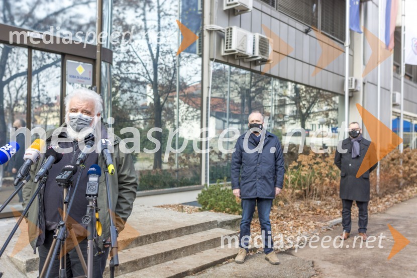 dr. med. Milan Krek, NIJZ, direktor; prim. doc. dr. Jernej Završnik, dr. med., spec., direktor Zdravstvenega doma dr. Adolfa Drolca; mag. Aleksander Jus, pomočnik direktorja za zdravstveno nego, ZD dr. Adolfa Drolca MariborMilan Krek obiskal ZD Maribor