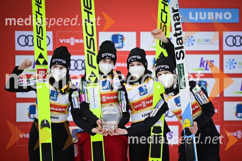 SP v smučarskih skokih za ženske, Ljubno 2021, ekipna tekma