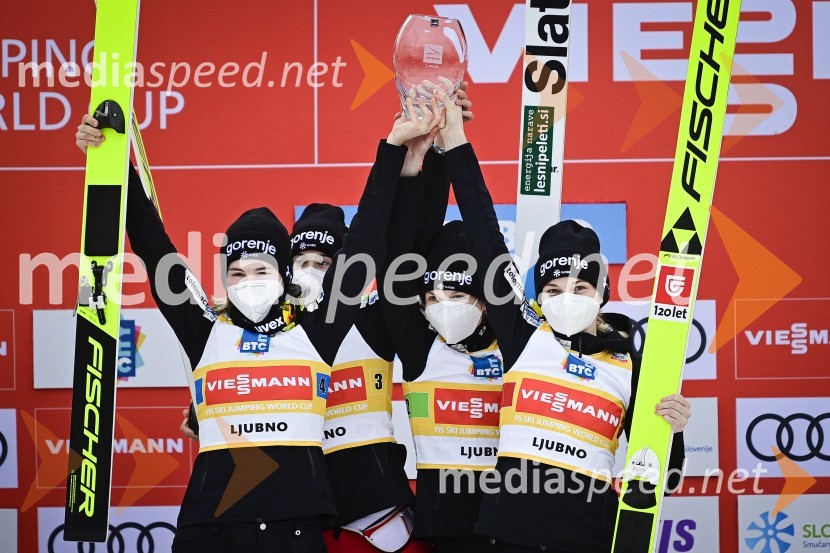SP v smučarskih skokih za ženske, Ljubno 2021, ekipna tekma