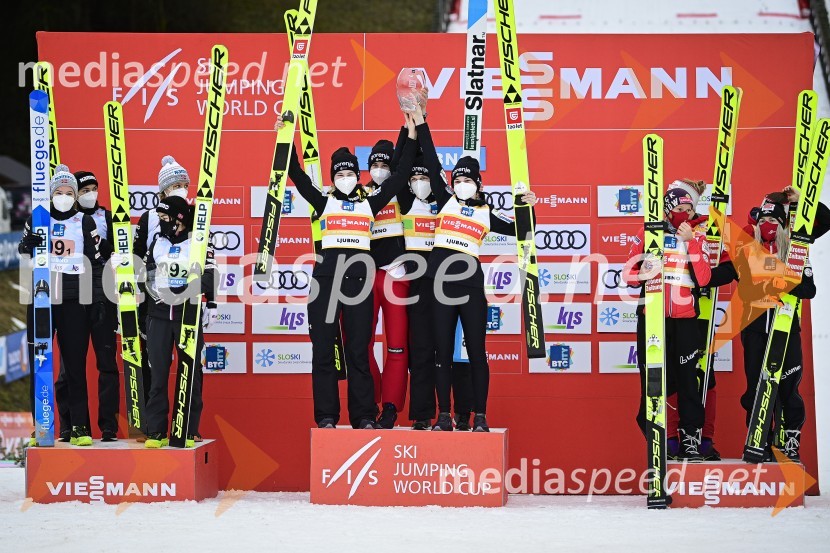 SP v smučarskih skokih za ženske, Ljubno 2021, ekipna tekma