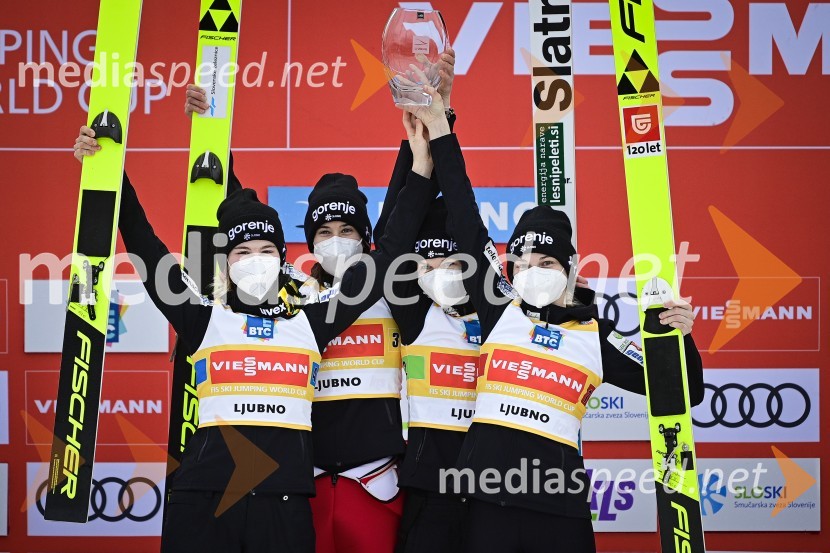 SP v smučarskih skokih za ženske, Ljubno 2021, ekipna tekma