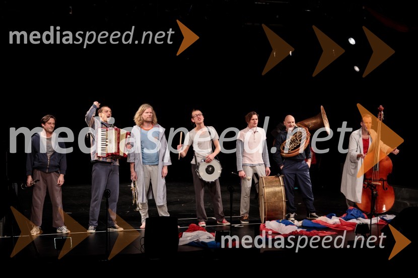  Uroš Maček, igralec;  Matej Recer, igralec;  Matija  Vastl, igralec;  Uroš Kaurin, igralec;  Primož Bezjak, igralec;  Dario Varga, igralec;  Boris  Šeparović, igralecPreklet naj bo izdajalec svoje domovine!, Slovensko mladinsko gledališče