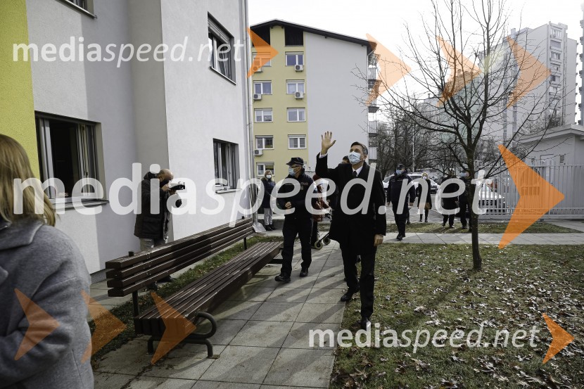  Srečko Šestan, poveljnik, Civilna zaščita Republike Slovenije;  Borut Pahor, predsednik Republike SlovenijeBorut Pahor na obisku v Mestni Občini Kranj