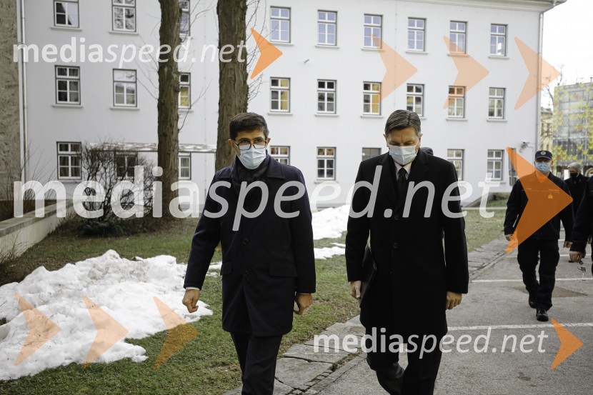  Matjaž Rakovec, župan Mestne občine Kranj;  Borut Pahor, predsednik Republike SlovenijeBorut Pahor na obisku v Mestni Občini Kranj