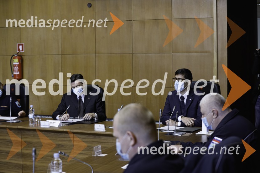  Borut Pahor, predsednik Republike Slovenije;  Matjaž Rakovec, župan Mestne občine KranjBorut Pahor na obisku v Mestni Občini Kranj