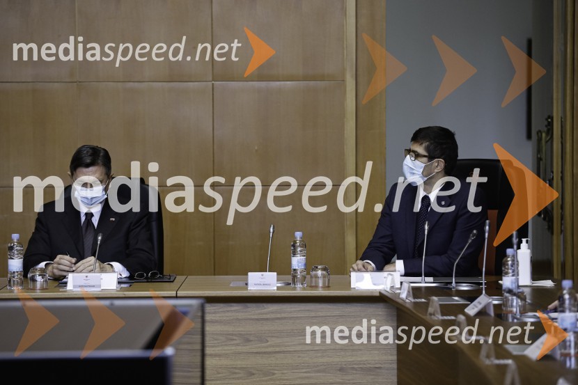  Borut Pahor, predsednik Republike Slovenije;  Matjaž Rakovec, župan Mestne občine KranjBorut Pahor na obisku v Mestni Občini Kranj