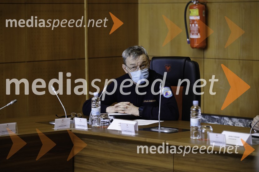  Srečko Šestan, poveljnik, Civilna zaščita Republike SlovenijeBorut Pahor na obisku v Mestni Občini Kranj