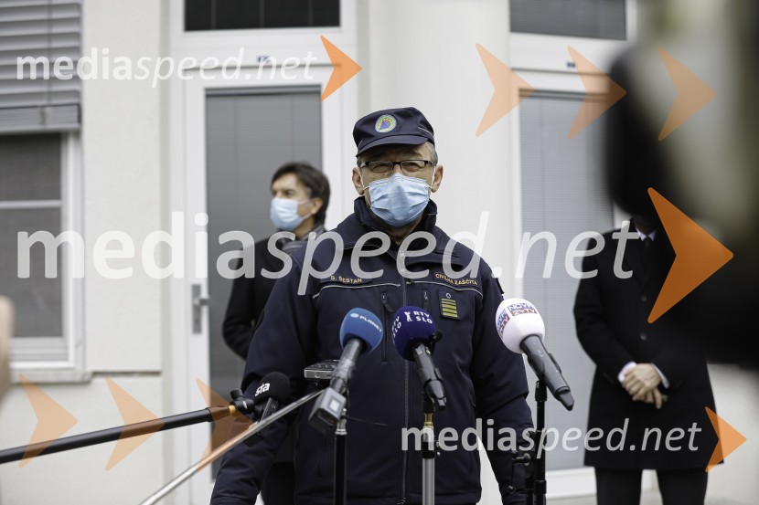  Srečko Šestan, poveljnik, Civilna zaščita Republike SlovenijeBorut Pahor na obisku v Mestni Občini Kranj