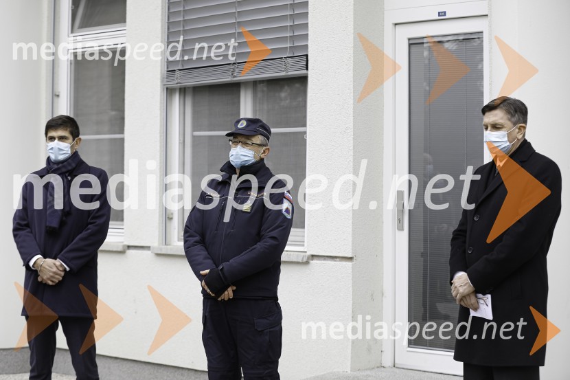  Matjaž Rakovec, župan Mestne občine Kranj;  Srečko Šestan, poveljnik, Civilna zaščita Republike Slovenije;  Borut Pahor, predsednik Republike SlovenijeBorut Pahor na obisku v Mestni Občini Kranj